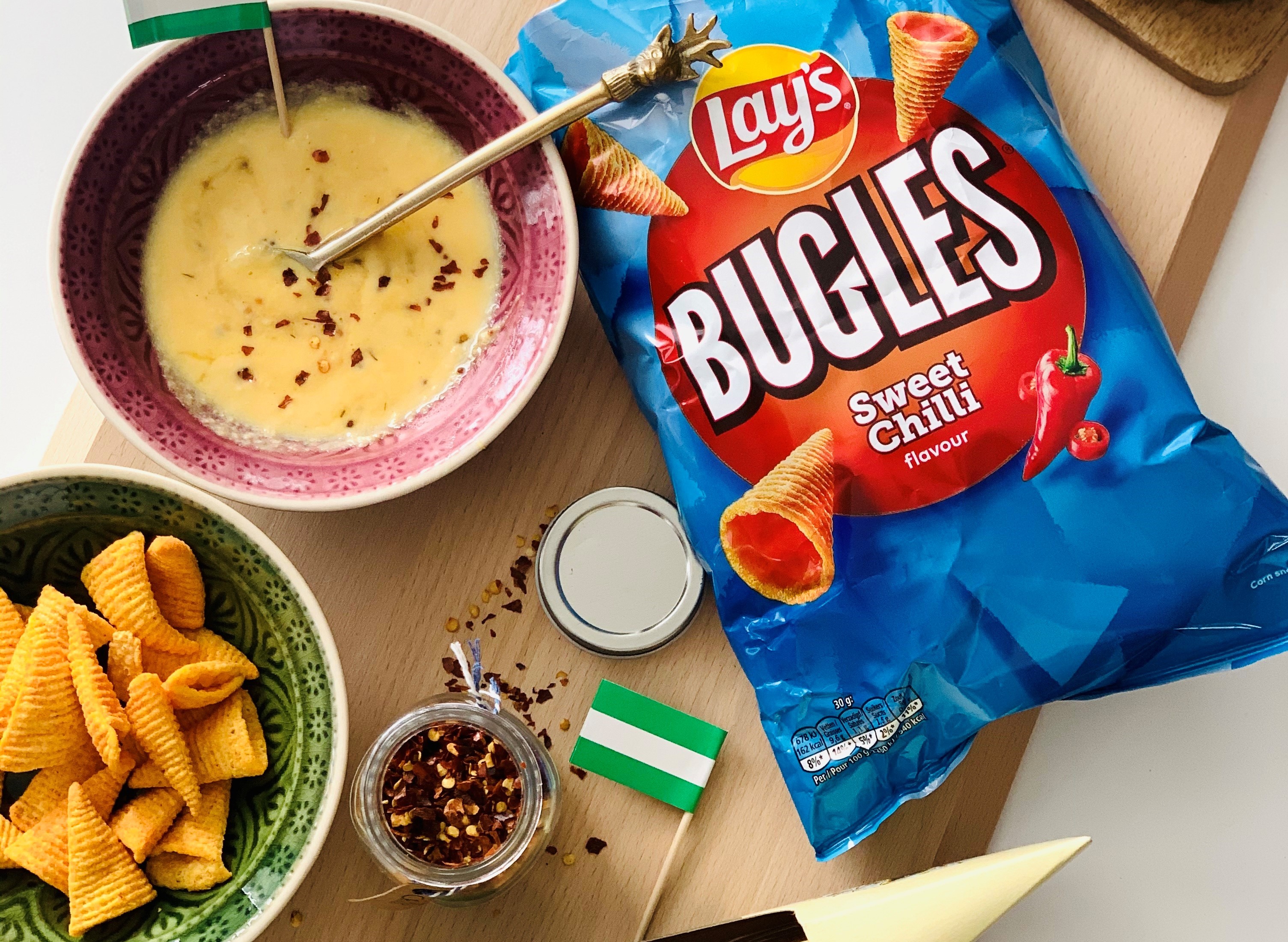 Avocado Feta dip Bugles